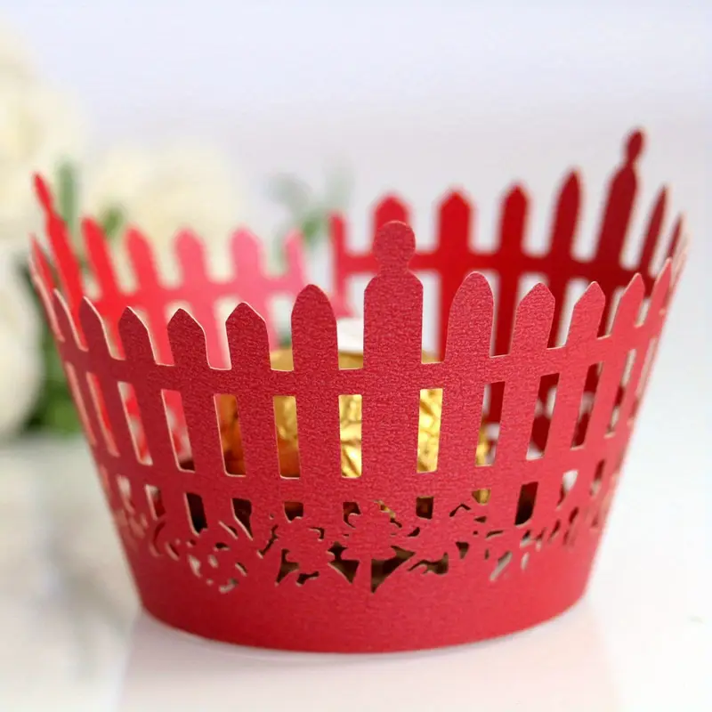 Hollow Cupcake Wrappers Wedding Birthday Event Party Cake Temu