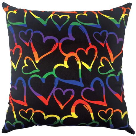 Hometrends Pride Multi Hearts Decorative Pillow Walmart Canada