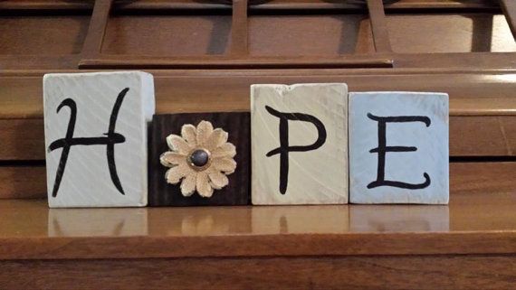 Hope Decorative Block Letters Decorative Letter Blocks Wood