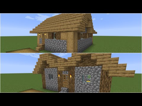 How To Build A Minecraft Village Small House 1 2 1 14 Plains Youtube