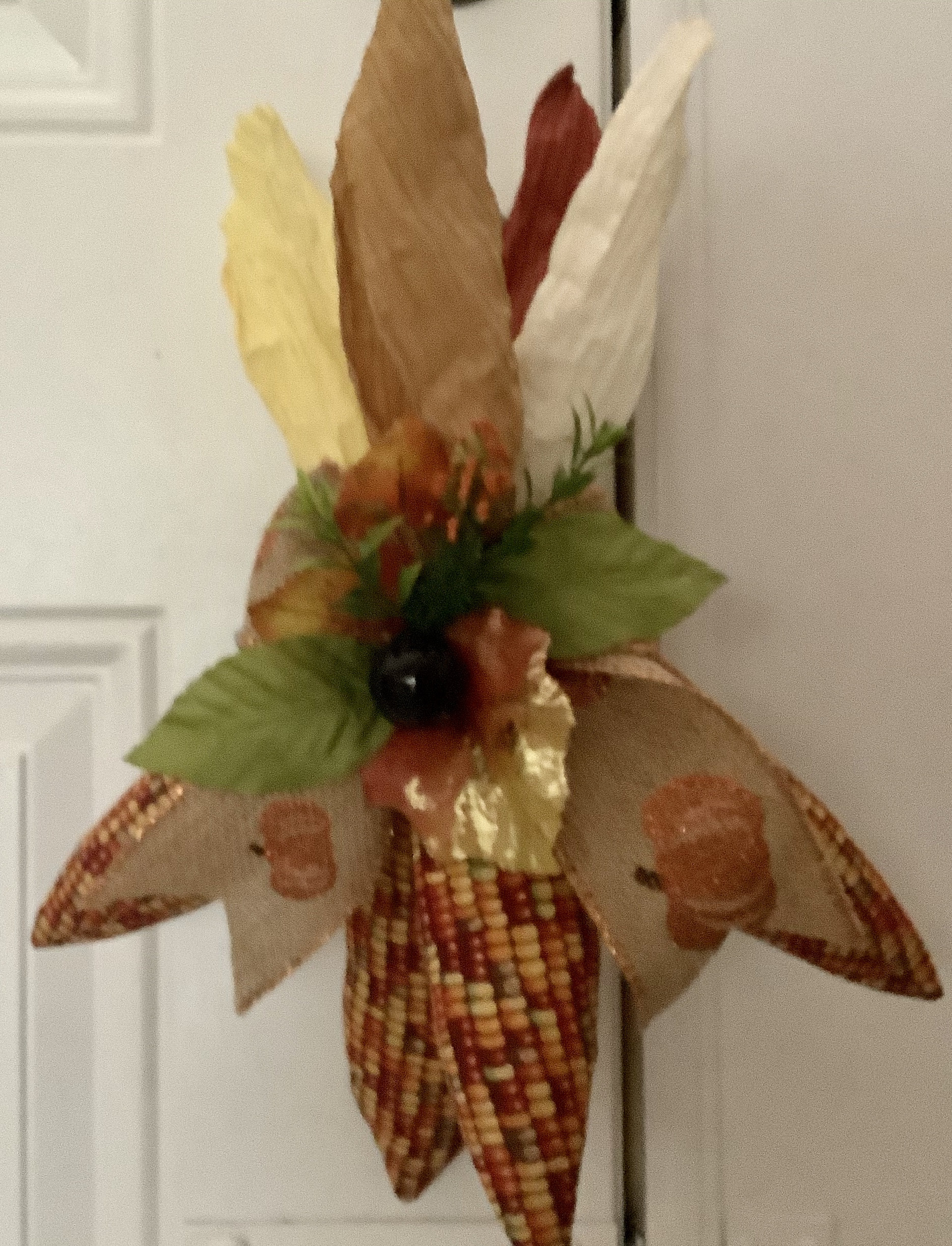 Indian Corn Wall Or Fall Door Decoration 3 Indian Corn Fabric Etsy