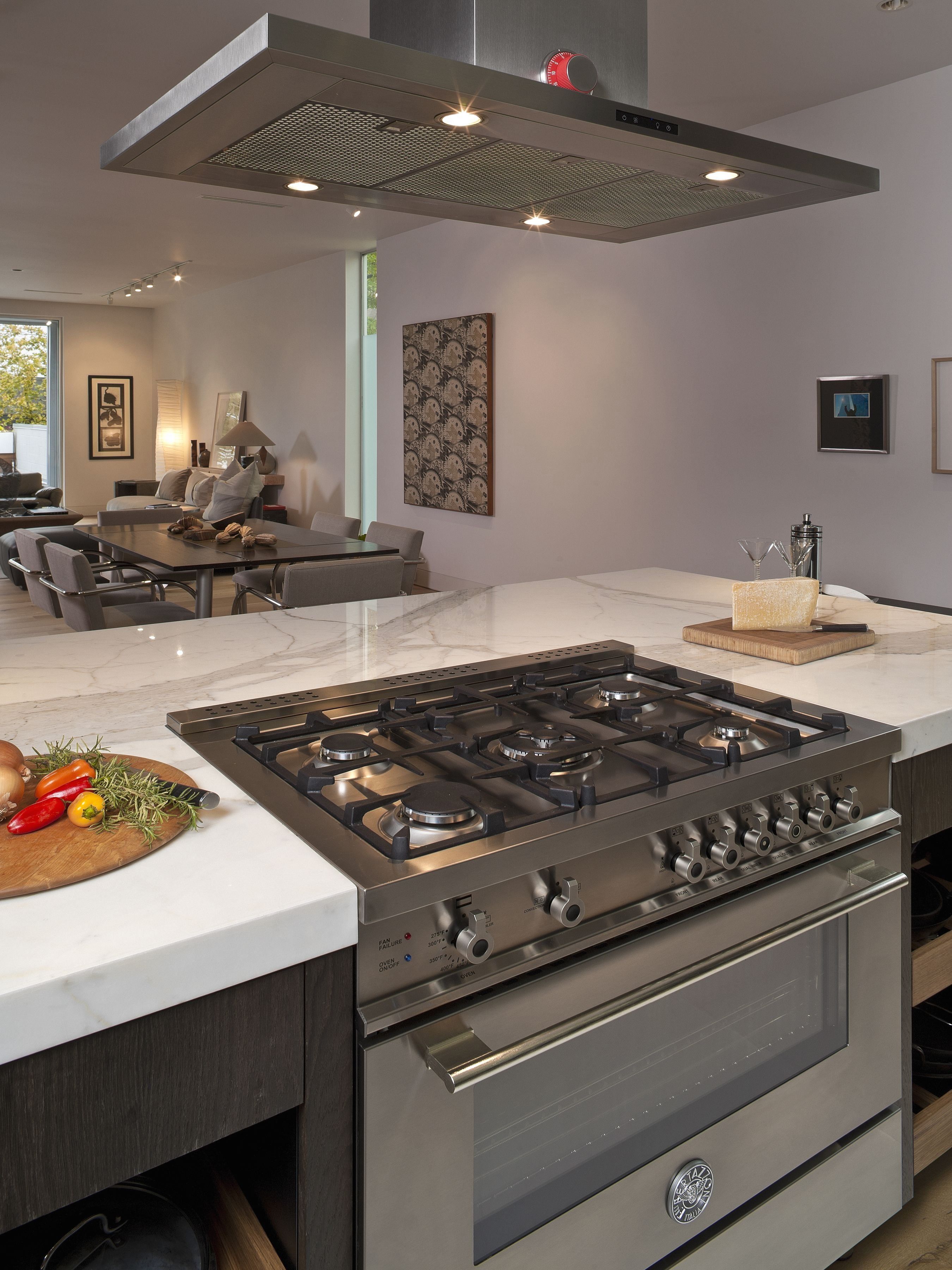 Kitchen Chairs And Floor And Stove And Island And Cozy Kitchen