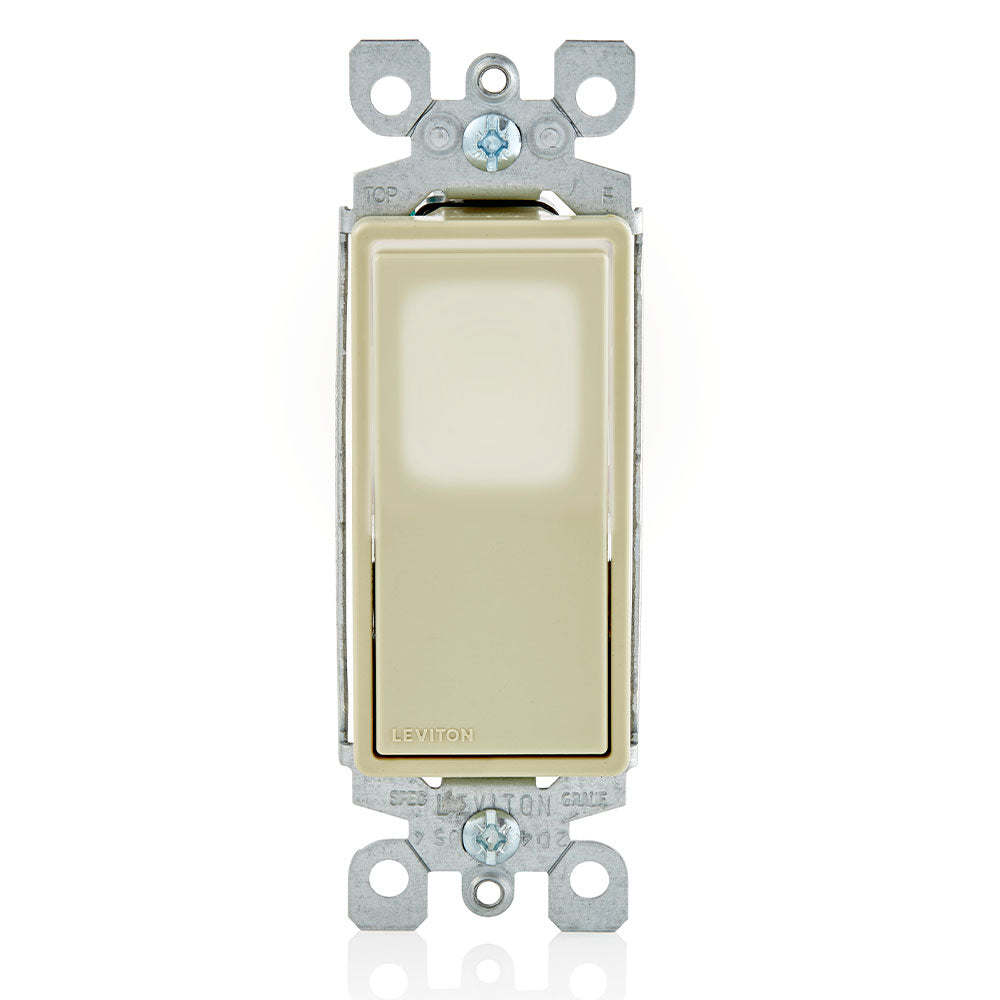 Leviton Decora Led Illuminated 15A 3 Way Switch In White The Home