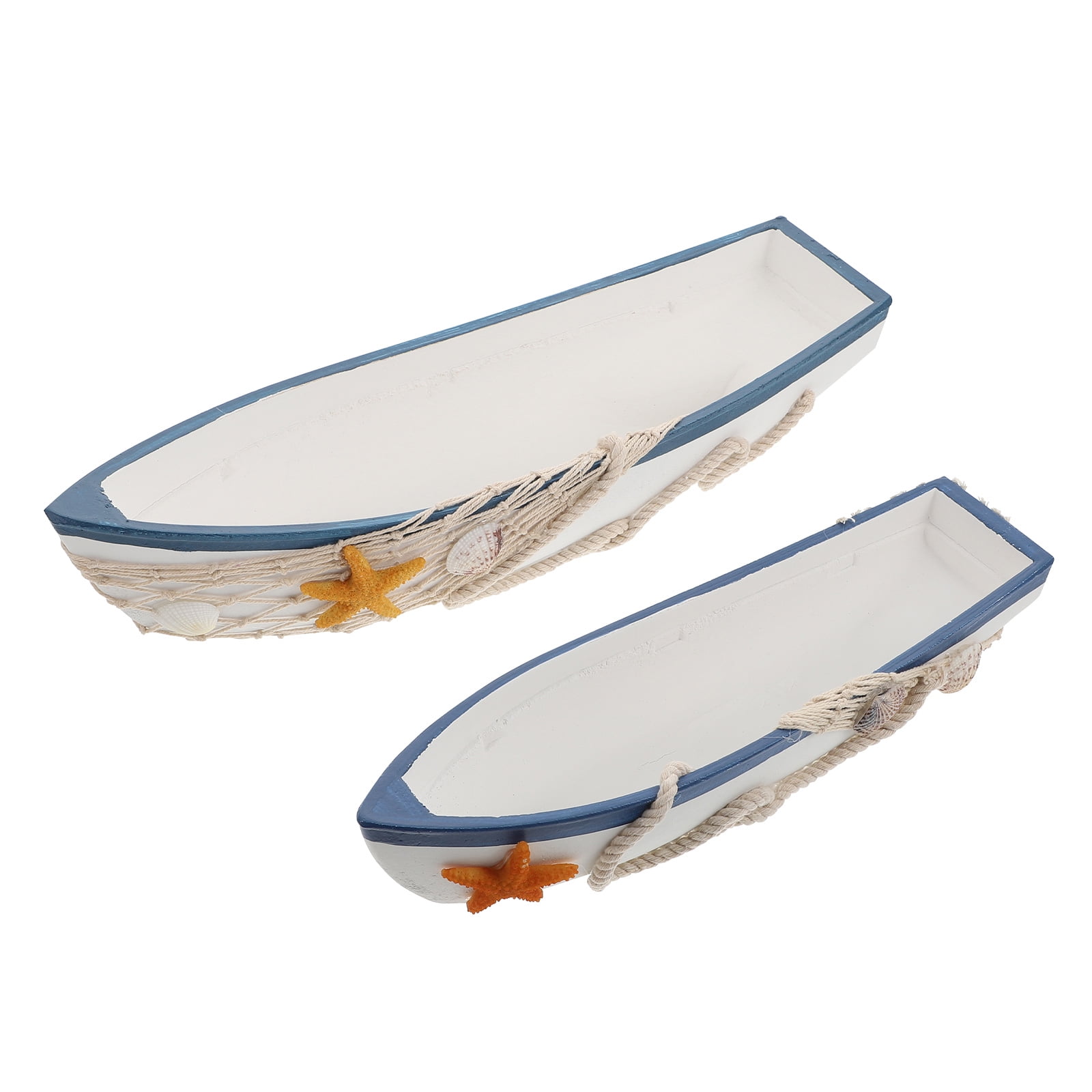 Mediterranean Boat Ship Model 2Pcs Decorative Boat Ship Crafts Ship