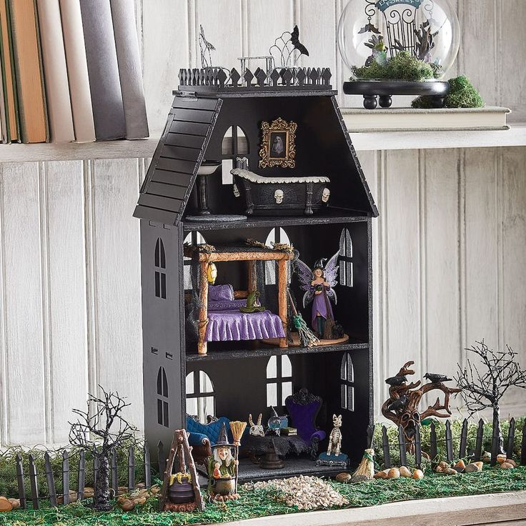 Michaels Halloween Decor 6 5 Purple Haunted House Clay Tabletop