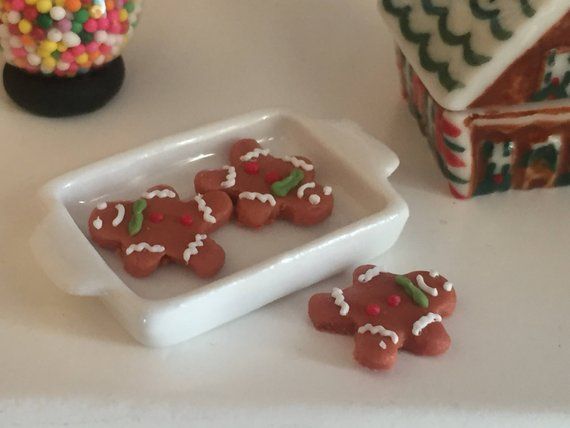 Miniature Gingerbread Cookies Gingerbread Man With Frosting Set Of 3