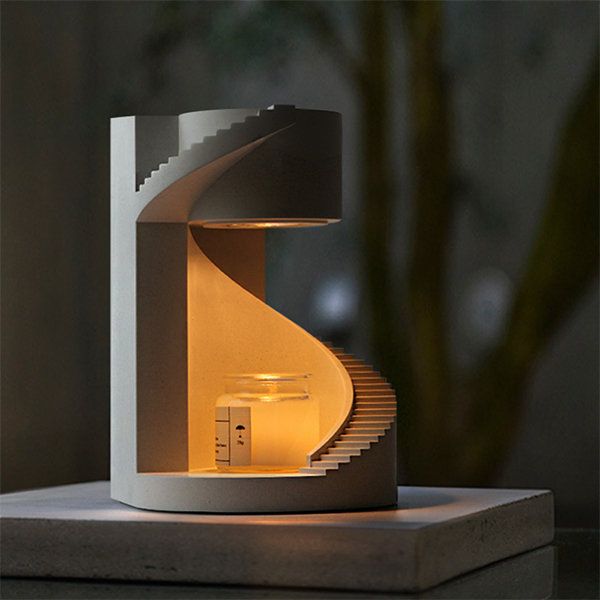 Modern Candle Warmer Lamp Concrete White From Apollo Box In 2023 Candle Warmer Lamp