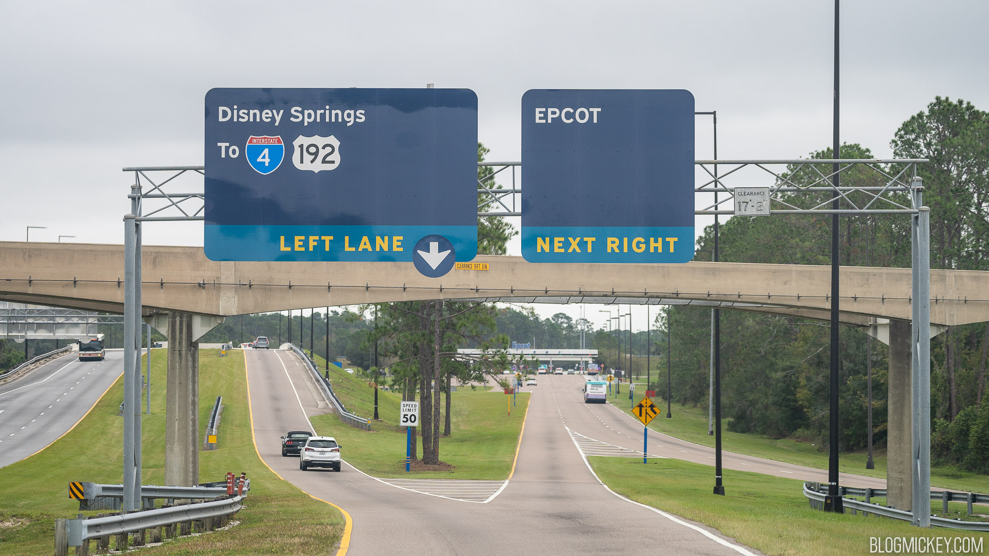 More New Look Road Signs Installed Near Epcot At Disney World