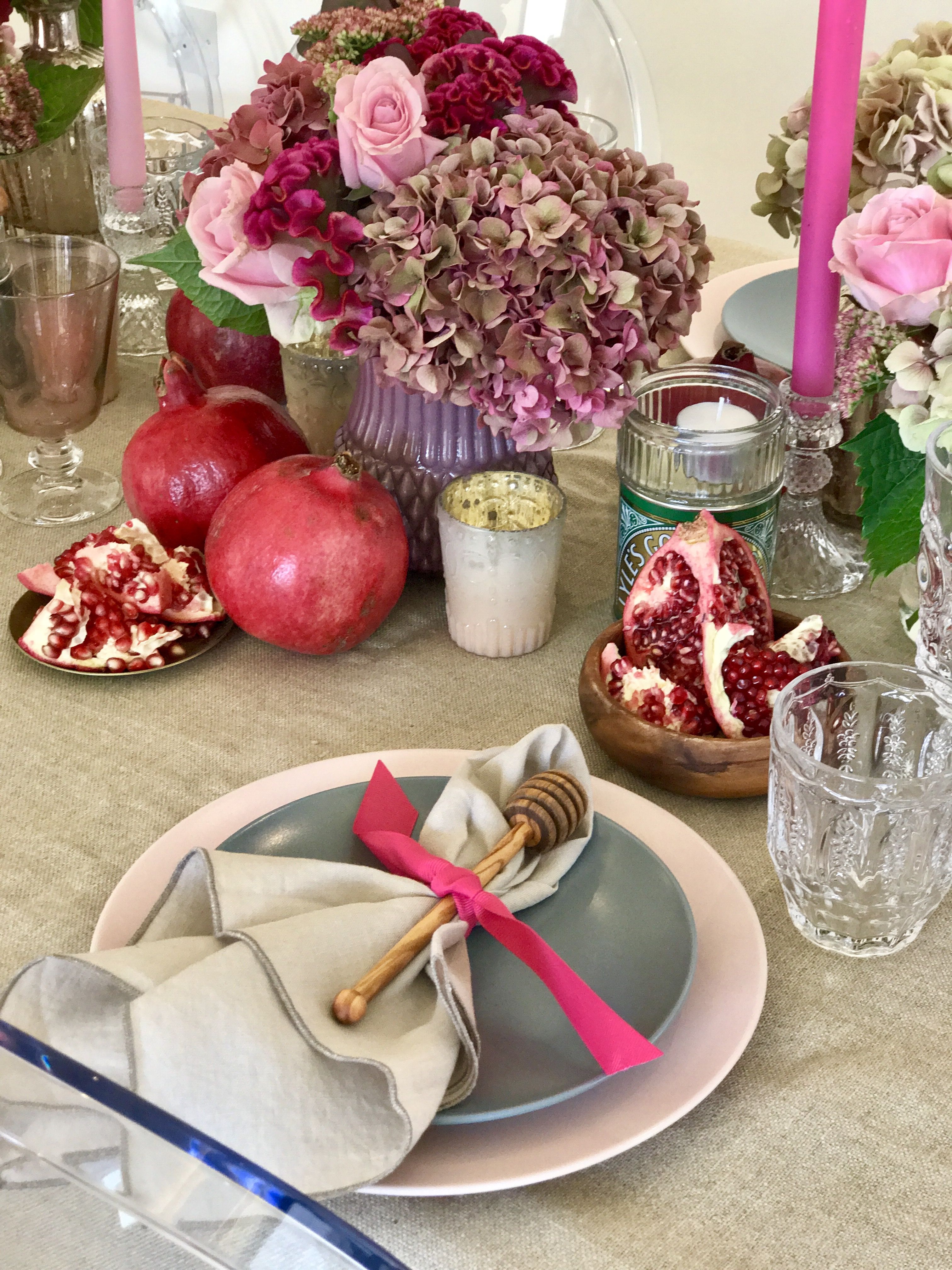 My Extra Sweet Rosh Hashana Table Setting Table Settings Rosh Hashanah Table Rosh Hashana