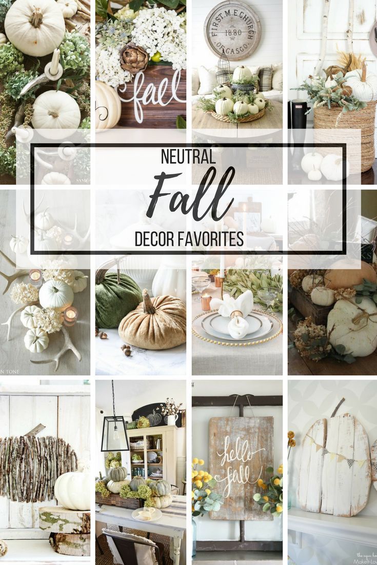 Neutral Fall Decor Favorites Collage