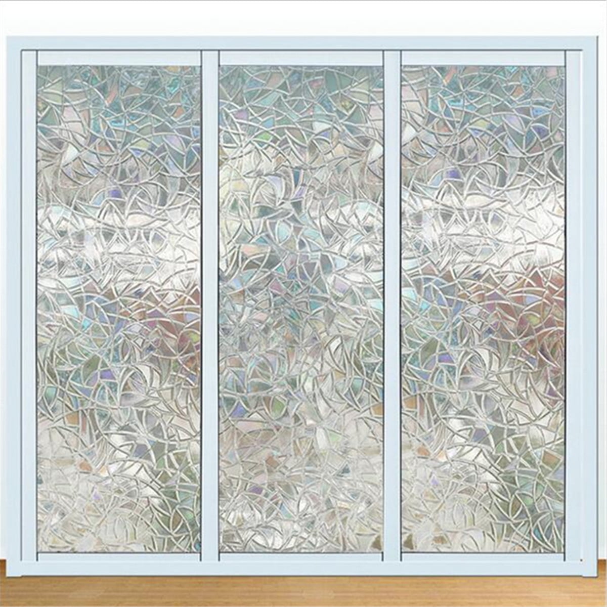 Nk 3D Static Cling Window Film Stained Glass Paper Decorative Frosted