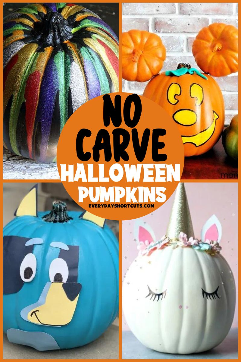 No Carve Pumpkin Decorating Ideas Everyday Shortcuts