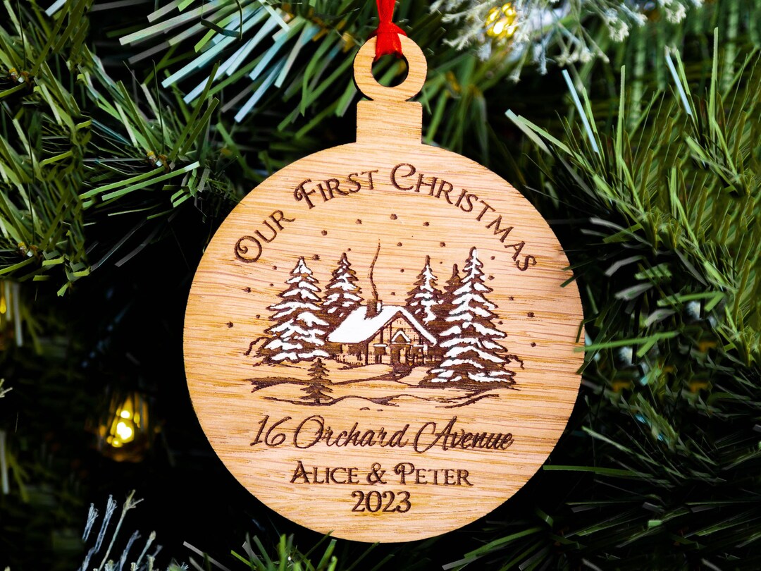 Our First Christmas As Photo Tree Decoration Www Weddingcreations Ie