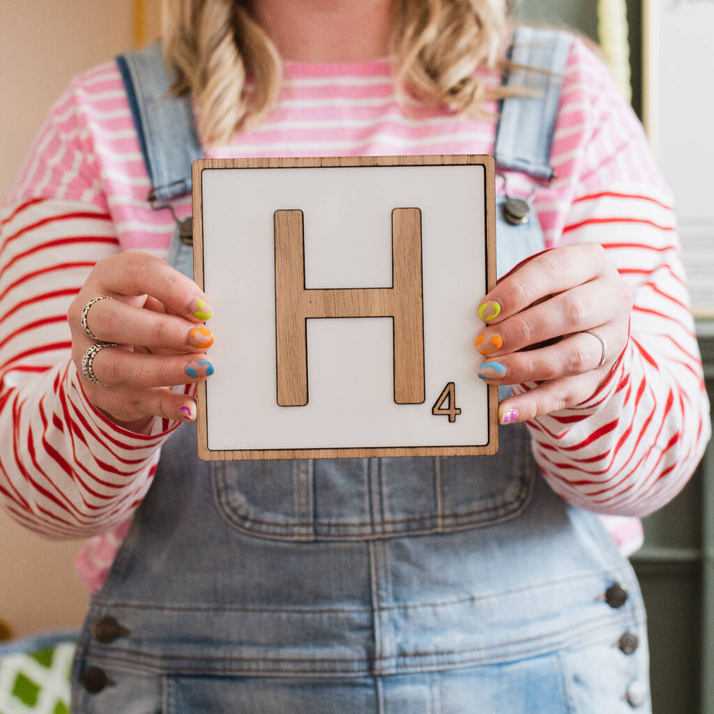 Personalised Giant Scrabble Letter Wall Decoration By Sketch By Sam