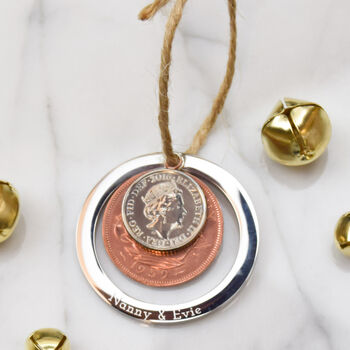 Personalised Silver Coin Decoration By Mw Studio Notonthehighstreet Com