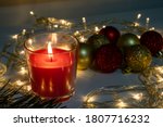 Photo Of Burning Festive Candle Free Christmas Images