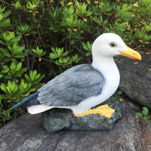 Posee Resin Seagull Decor Garden Statue Outdoor Sea Gull Figurine