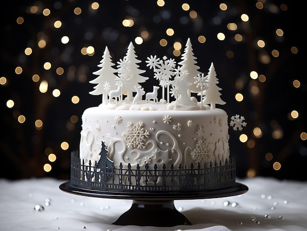 Premium Ai Image Frame Of Festive Cake Toppers Elevate Your New Years Eve Des New Year Eve