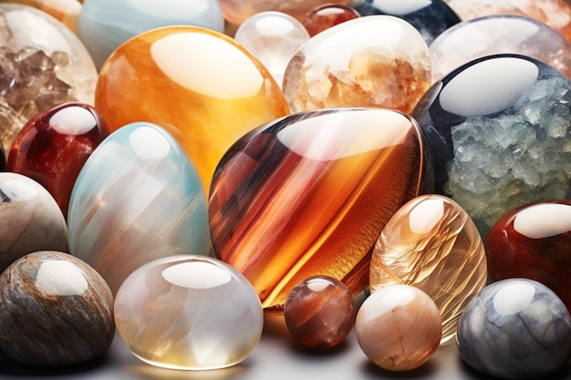 Premium Ai Image Polished Stones