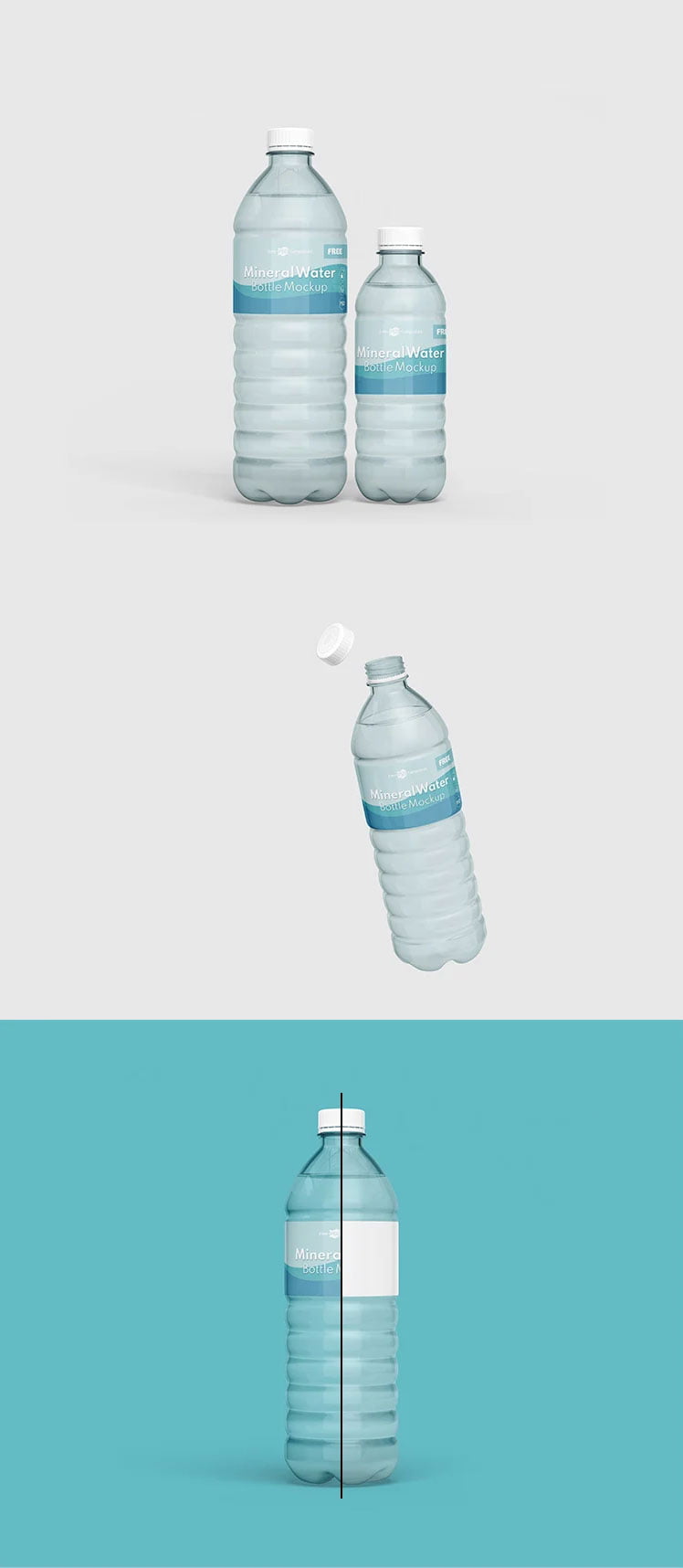 Premium Psd Mineral Water Bottle Mockup