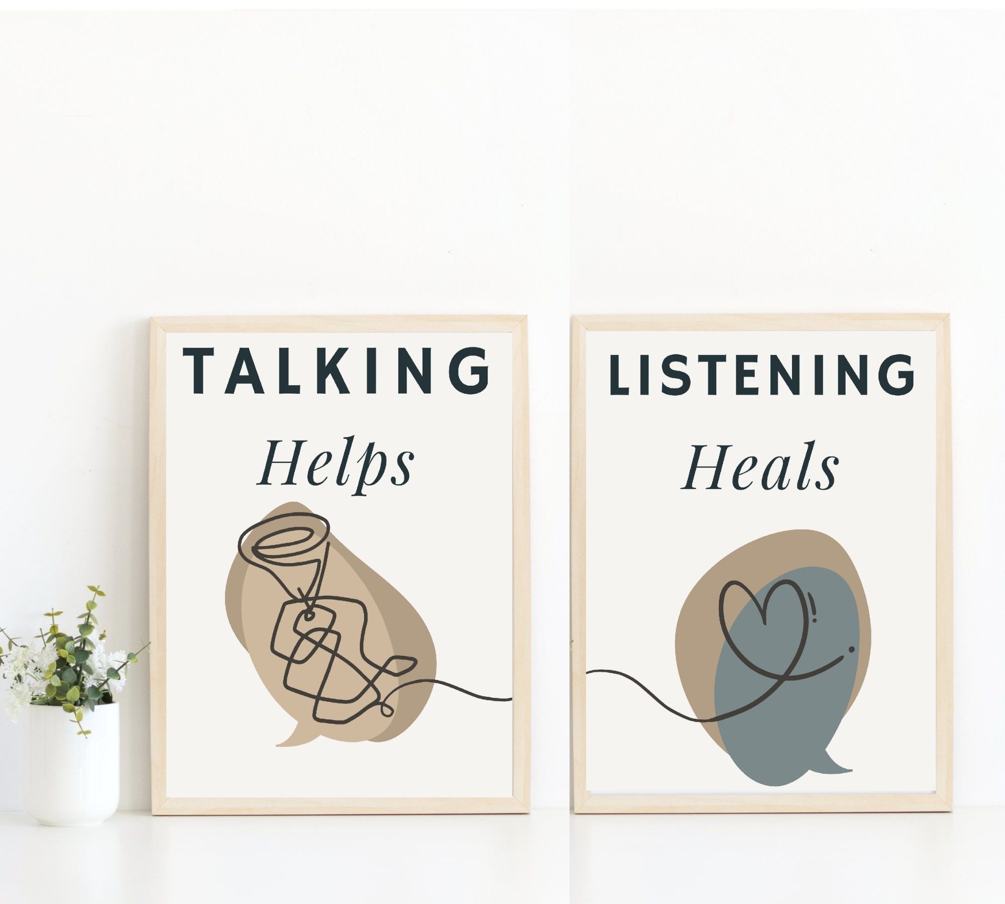 Printable Wall Art Mental Health Matters Typography Print Etsy