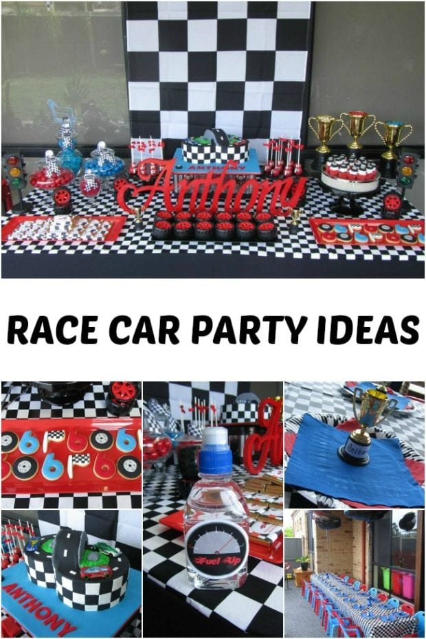 Race Car Themed 6Th Birthday Party Spaceships And Laser Beams Race