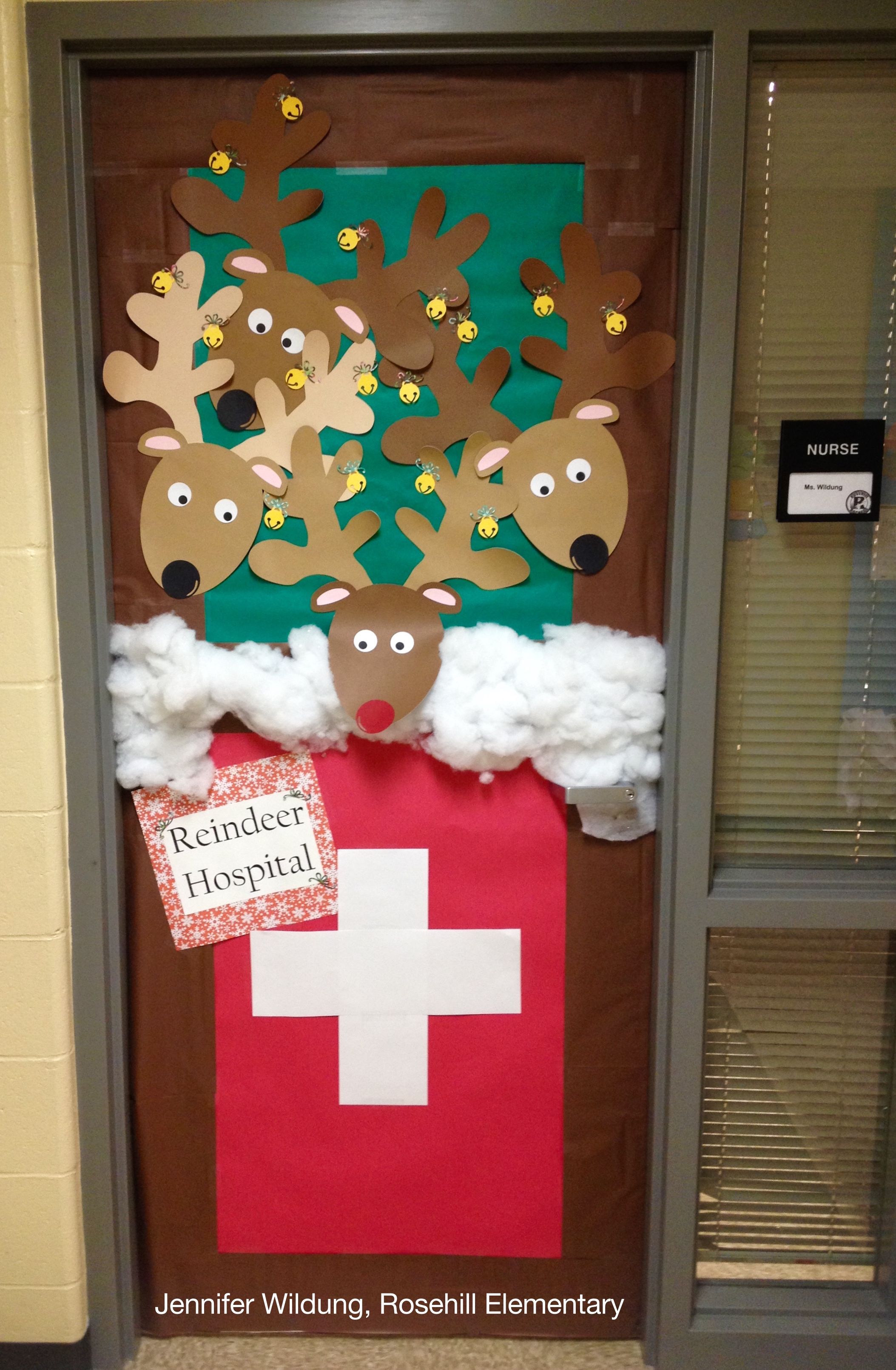 Reindeer Hospital Door Decor Christmas Door Decorating Contest