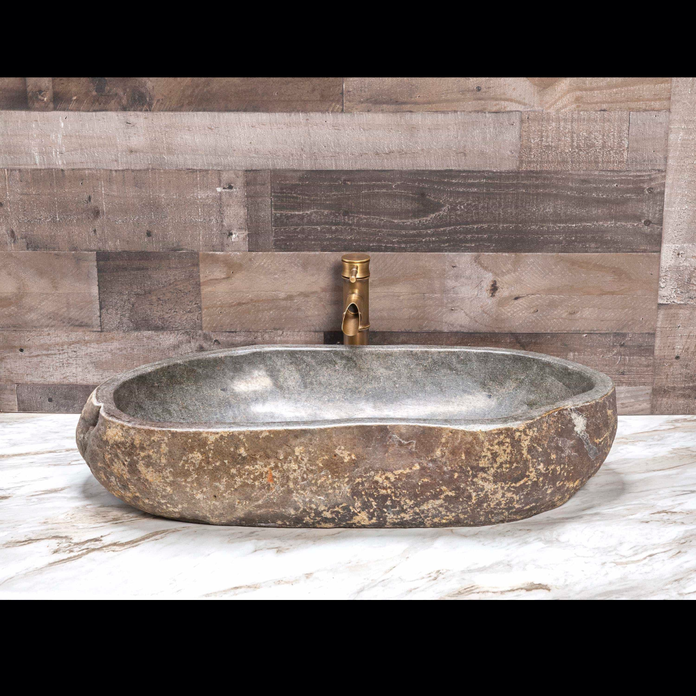 River Stone Vessel Sink Bathroom Fixtures Decora Loft