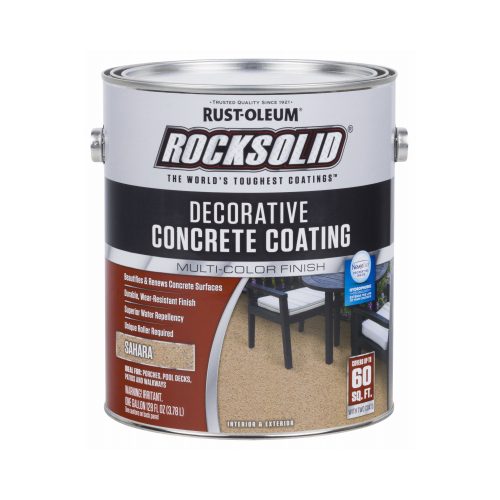 Rust Oleum 306265 Rocksolid Decorative Concrete Coating Sahara Gallon