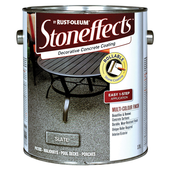 Rust Oleum Stoneffects Decorative Concrete Coating Fade Resistant Slate 3 78 L Concrete