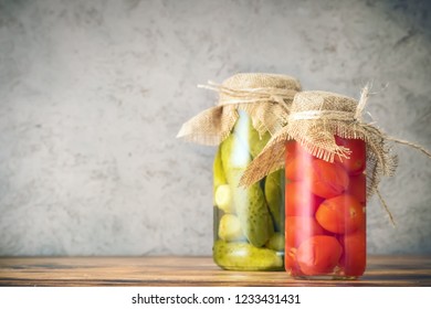 Set Of Fermented Vegetables In Jars Stock Photo Image Of Homemade