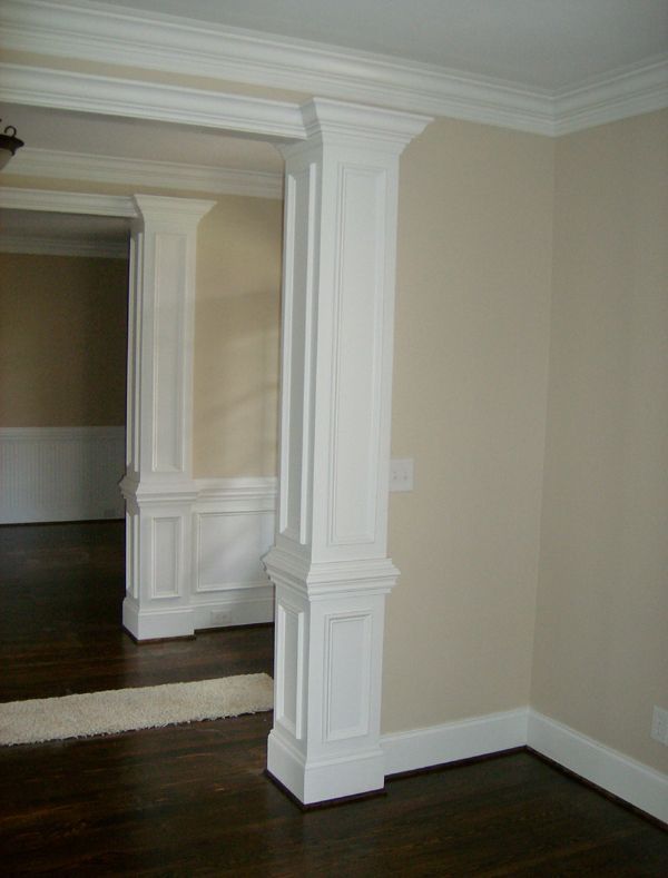 Square Stain Grade Wood Columns Wooden Columns Interior Columns