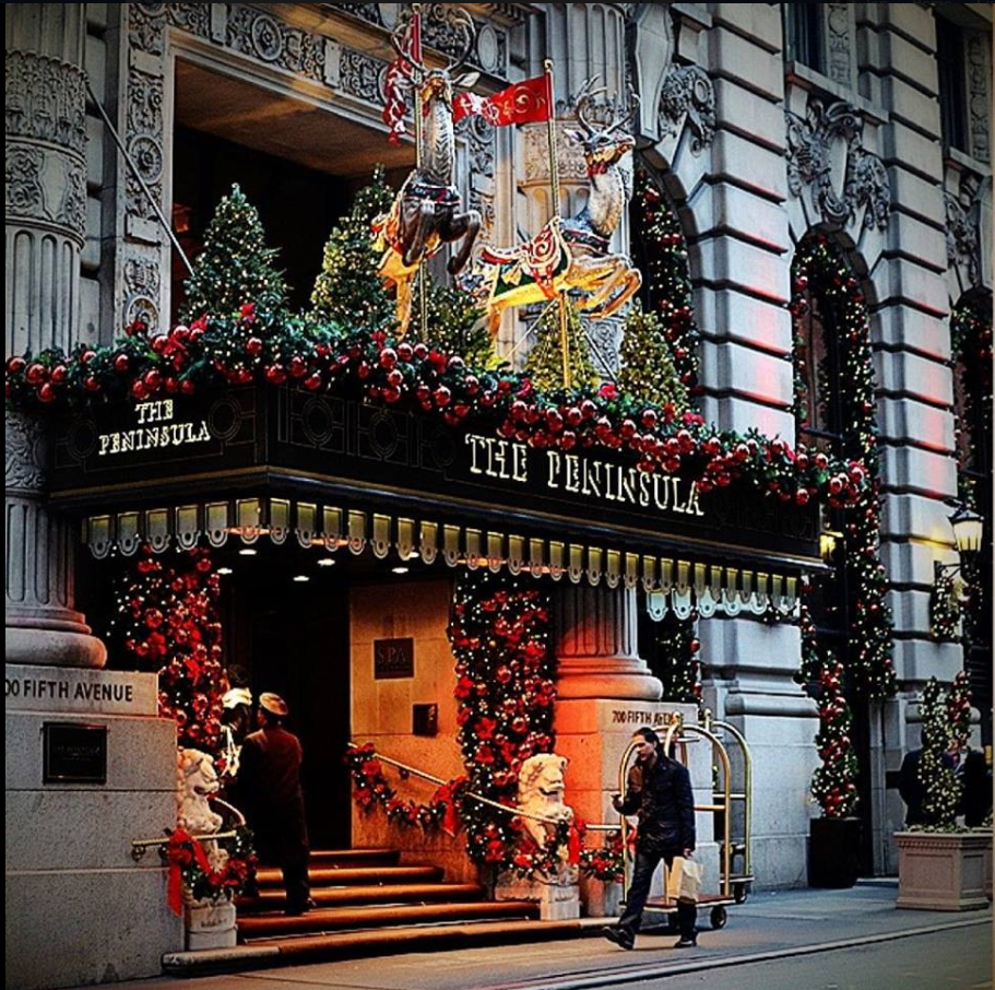 The Peninsula New York City Hotel At Christmas New York Christmas New York Christmas Tree