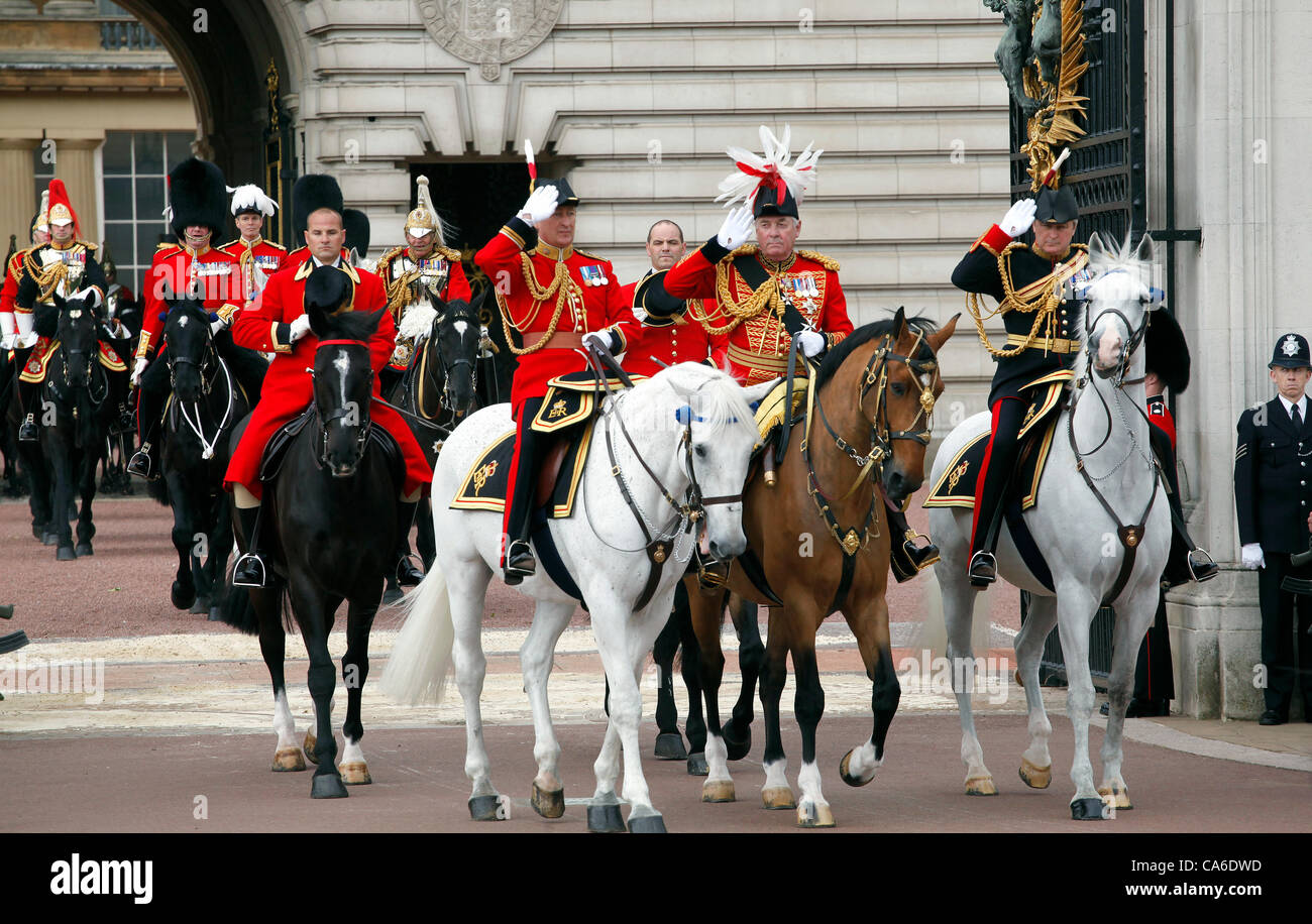 The Queen Leaves Buckingham Palace For The Trooping The Colour Ceremony