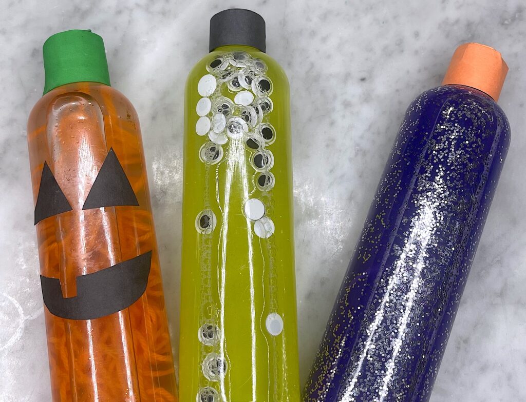 Three Fun And Easy Halloween Sensory Bottles For Kids