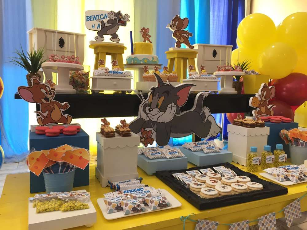 Tom Amp Jerry Birthday Party Ideas Photo 13 Of 13 Tom And Jerry Cake Tom And Jerry Baby