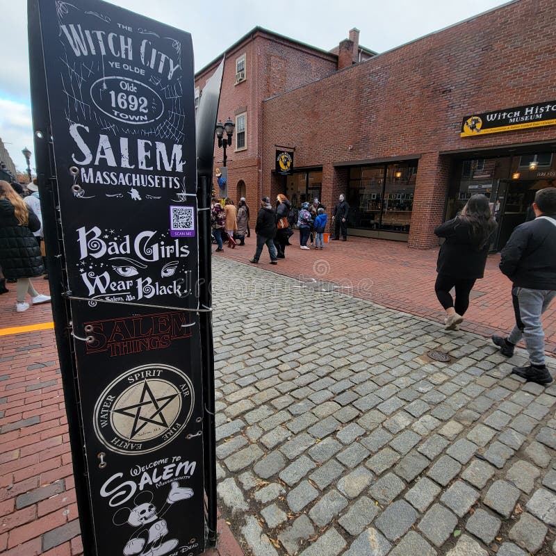 Town Of Salem Massachusetts During Halloween Weekend Editorial Stock