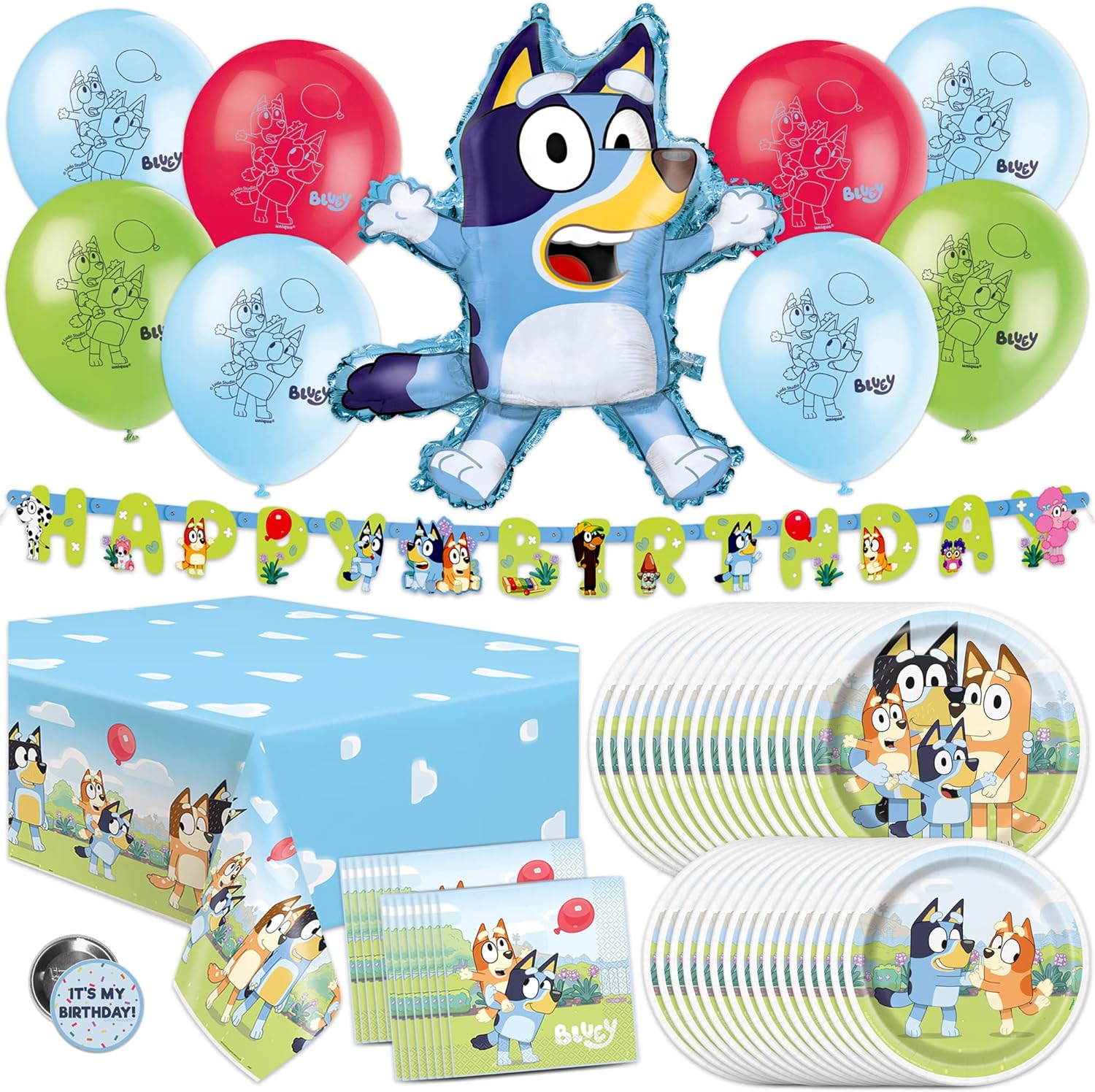 Toys Amp Games Party Supplies Toys Bluey Birthday Party Supplies 12 Pack Bluey And Bingo Family