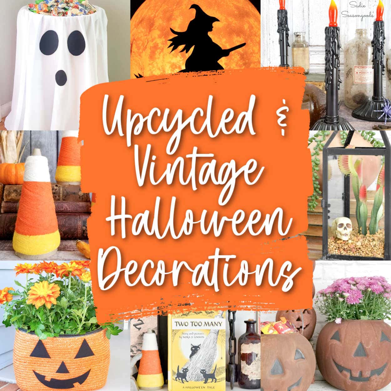 Vintage Halloween Decor Home Tour Thrifted Halloween Decorations From