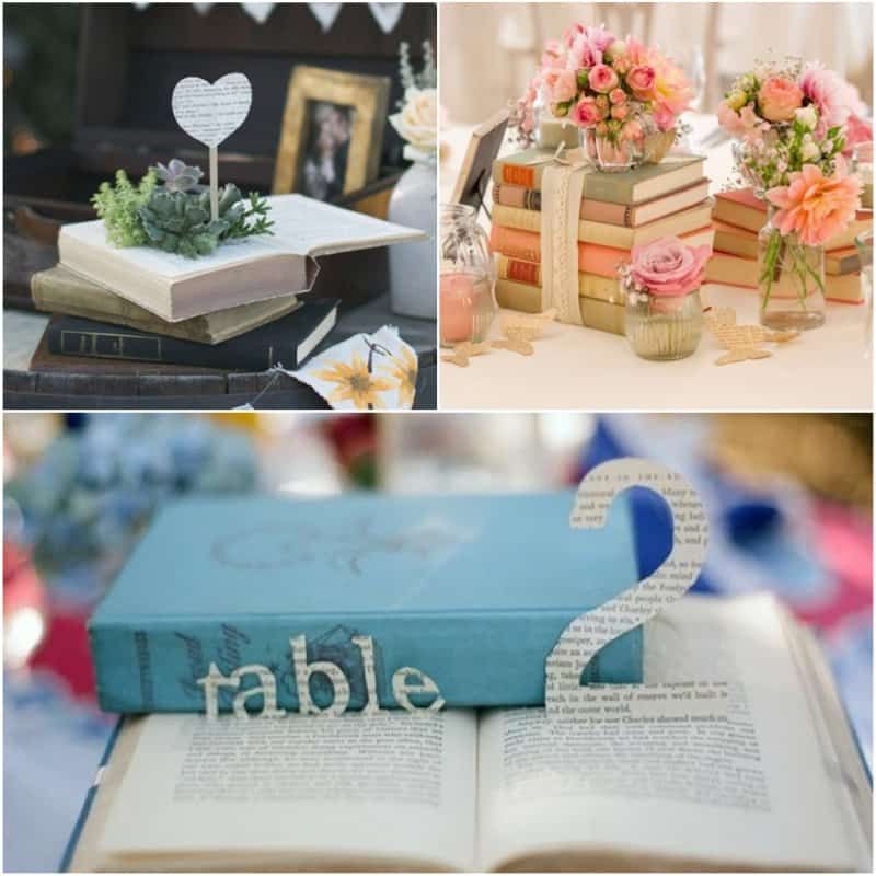 Wedding Decor Inspiration Antique Book Centerpieces Yesmissy