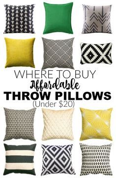 Where To Buy Cheap Throw Pillows Under 20 1000 Affordable Throw