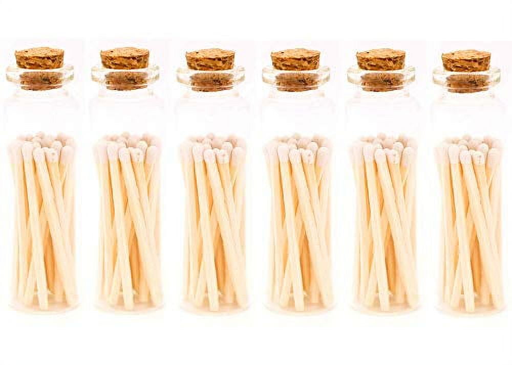 White Tip Decorative Matches 120 Small Wooden Matches 6 Jars Of 20