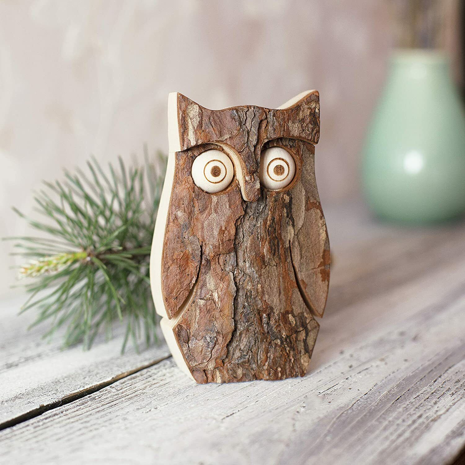 Wood Owl Figurine Owl Decor Owl Gifts Owl Decorations Owl Art Owl